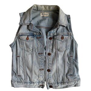 Madewell The Jean Vest (Clear Blue)  - Size Small